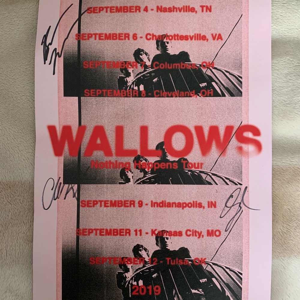 Signed wallows poster